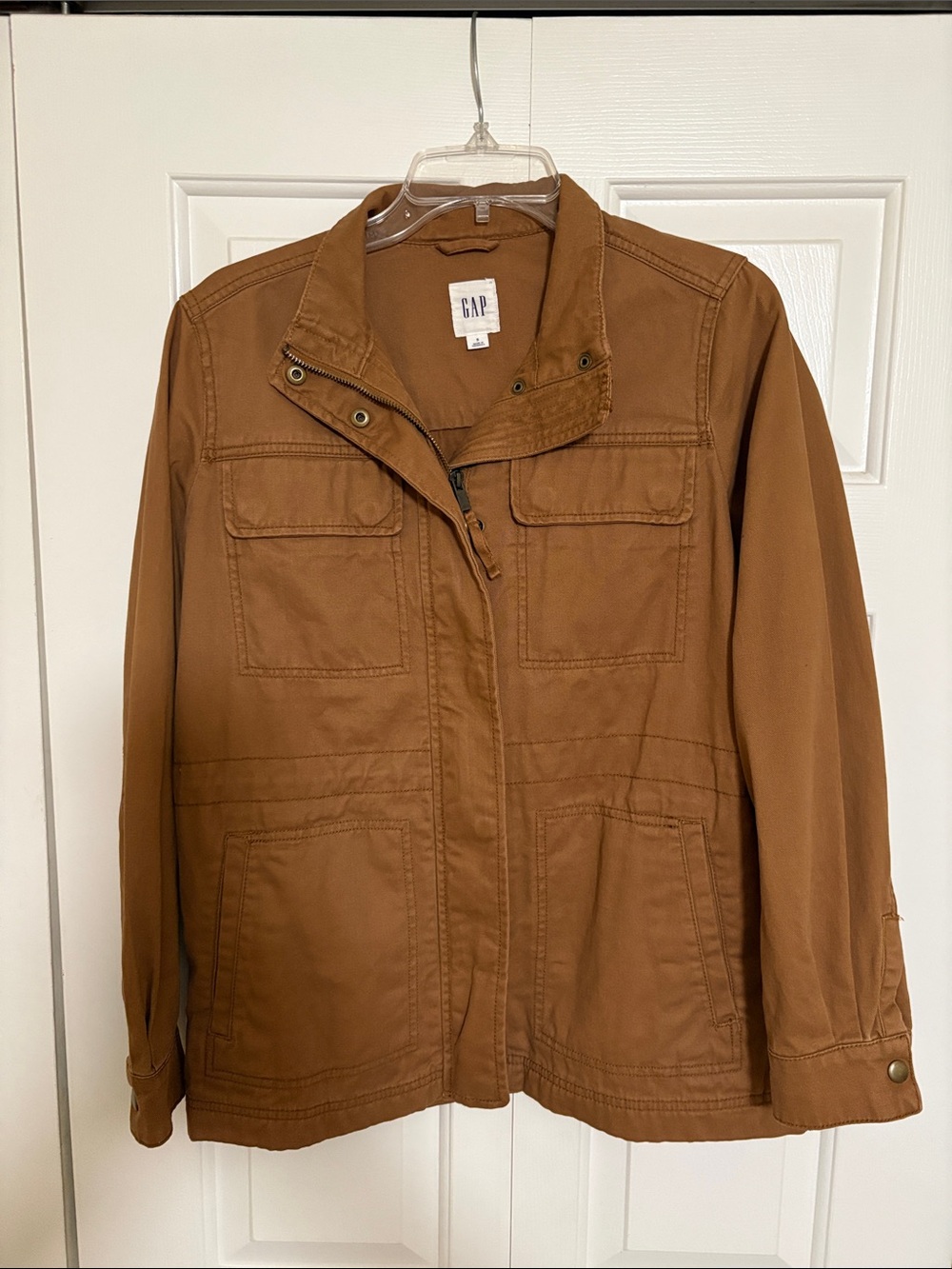 GAP Women's Utility Jacket - Cognac Brown